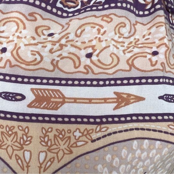 Spell Xanadu Mini Play Dress Gold Dust XS Peacocks Boho Ruffle GUC - Picture 8 of 16